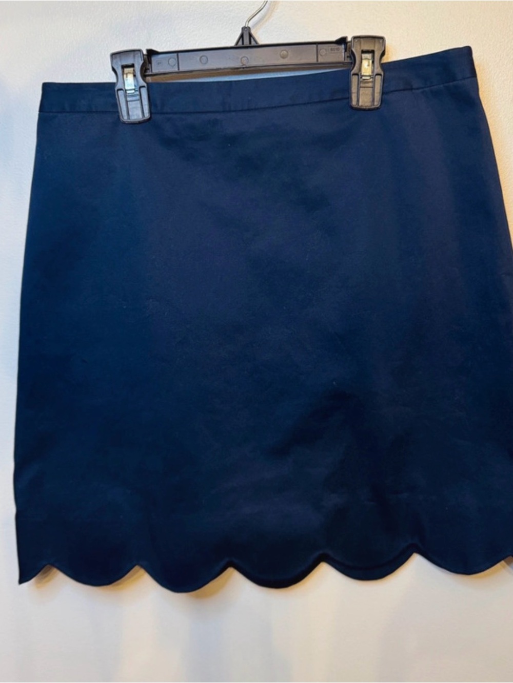 Tommy Hilfiger Navy Scalloped Mini Skirt